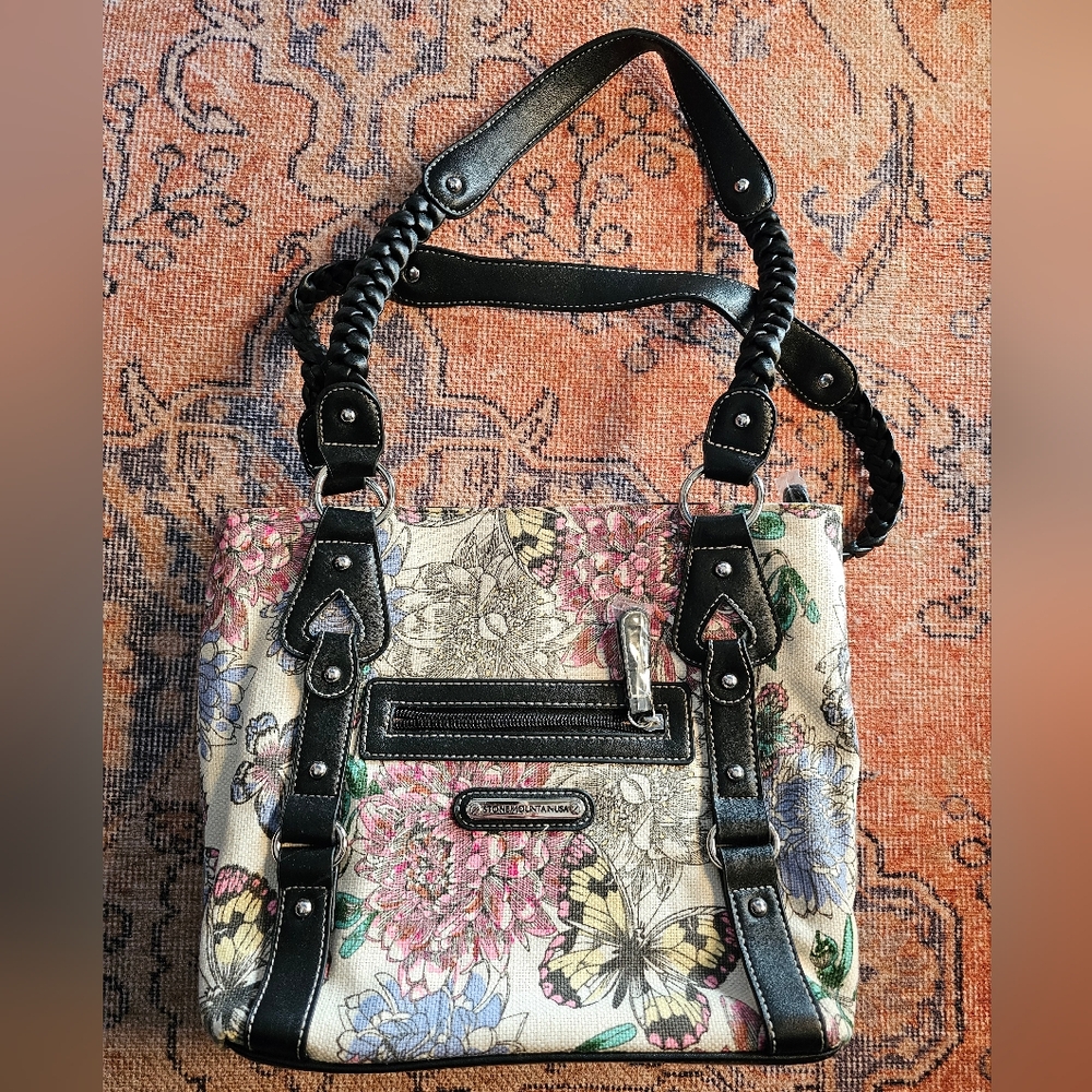 Stone Mountain Floral Tote Bag with Wallet - Picture 2 of 8